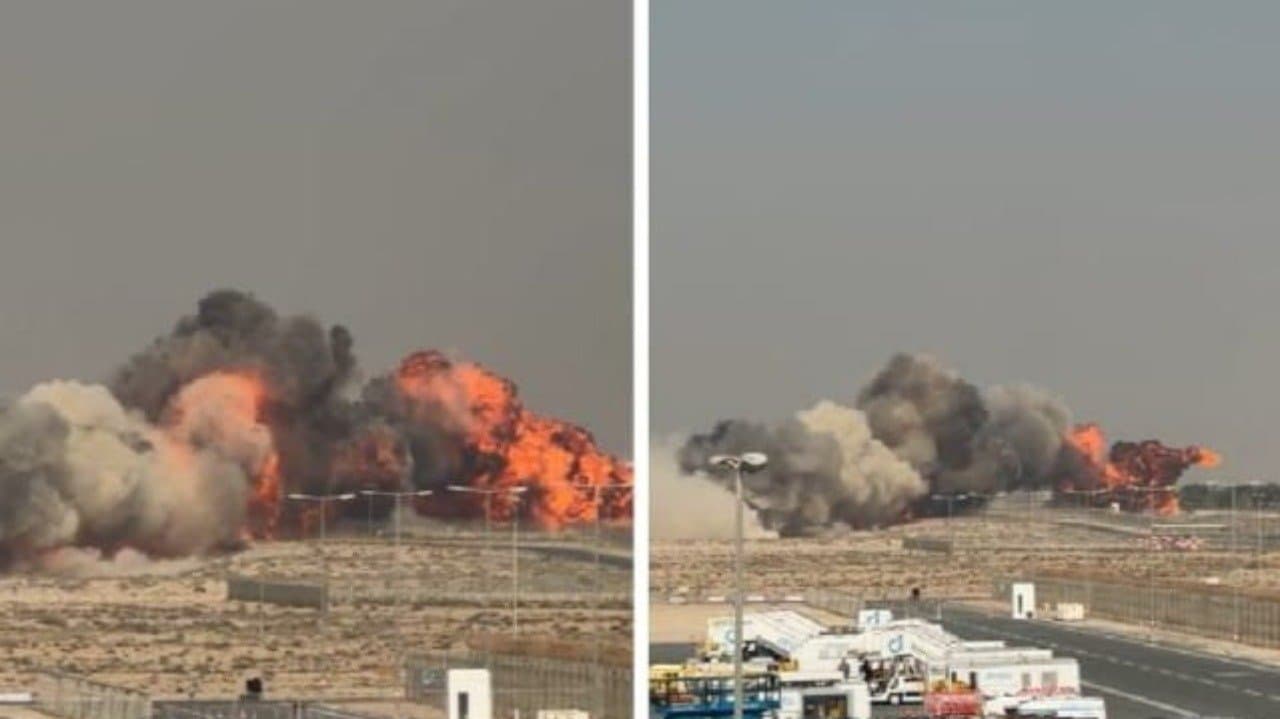 Dubai Airshow: Indian Tejas jet crash and destroy