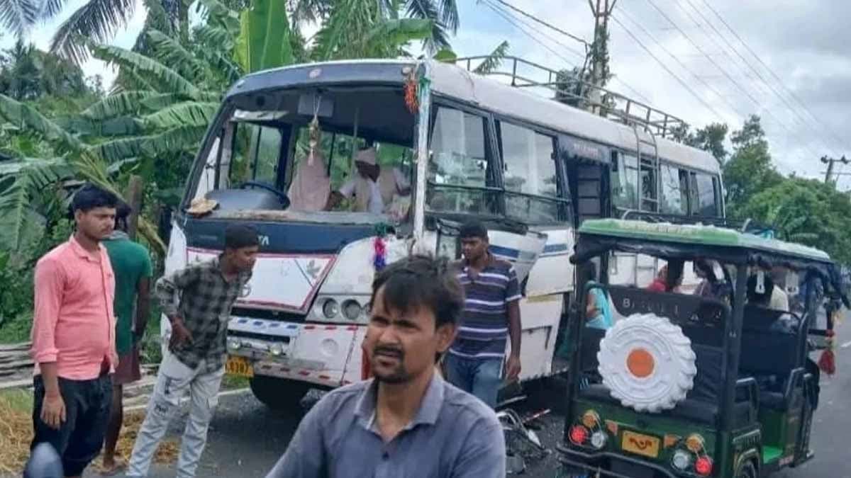 Due to the race between two buses terrible bus accident in sagar gnr