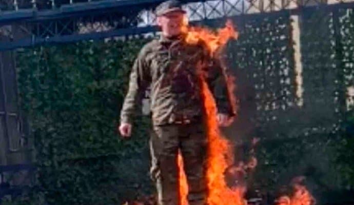 US Soldier Sets Himself on Fire outside Israeli Embassy in Washington