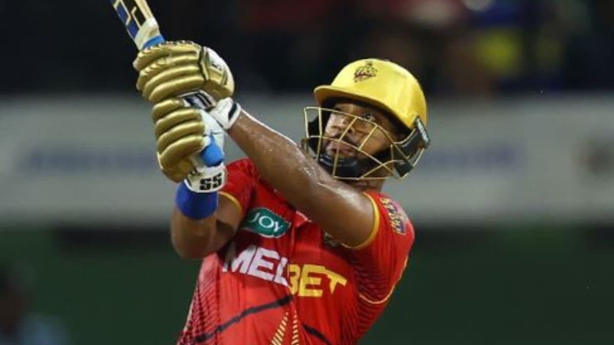 Nicholas Pooran was denied  a likely century as light tower broken in CPL spt 
