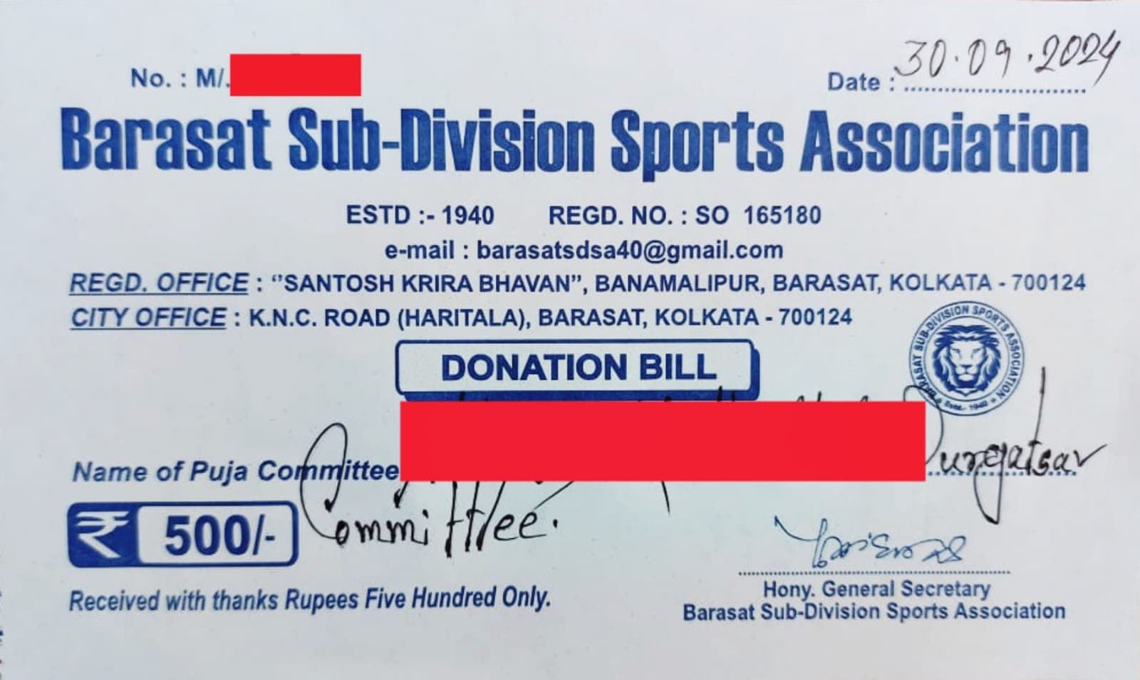 Barasat municipality will return donation.