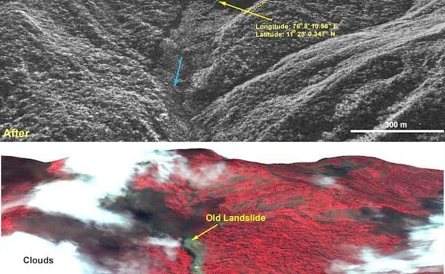  Wayanad Landslide, images taken by Indian satellites show the widespread damage and devastation caused by landslides  gnr 