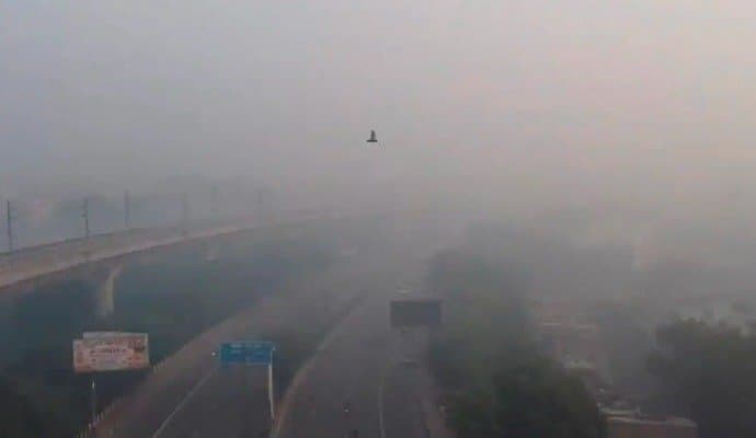 Dense smog blankets Delhi as air quality nears ‘Severe Plus’
