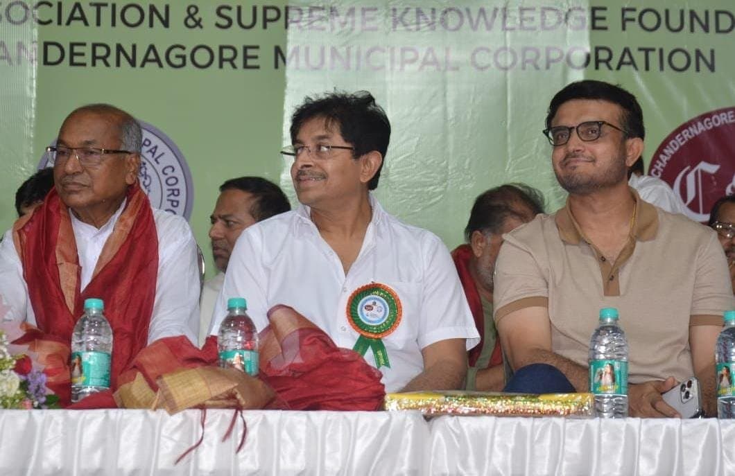 Sourav Ganguly graces prize distribution ceremony of a cricket tournament in Chandannagar