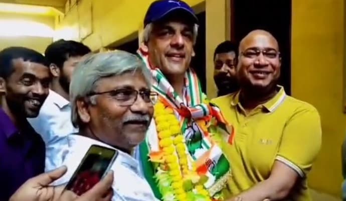 congress candidate isha khan chowdhury visit bairon biswas house