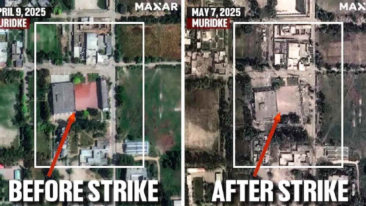 Satellite picture shows how two major terror targets destroy in Operation Sindoor