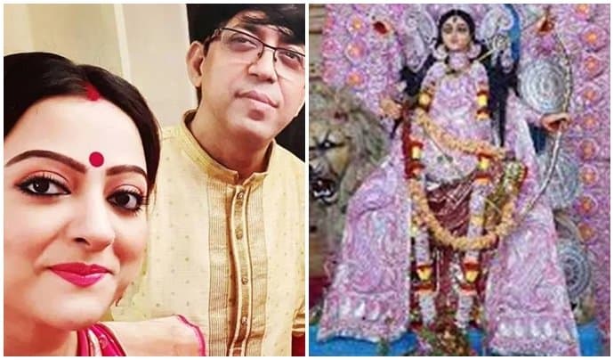 Snehasish And Rupsha Chakraborty Celebrating Jagadhatri Puja In Their House First Time
