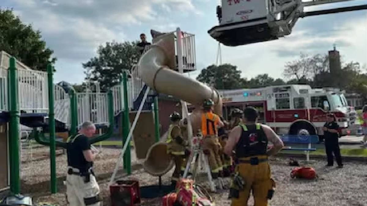 40 Year Old Man Stuck In Childrens Slide