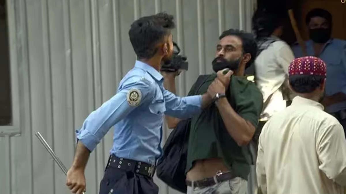 Pakistan Police raid Islamabad Press Club amid PoK protest