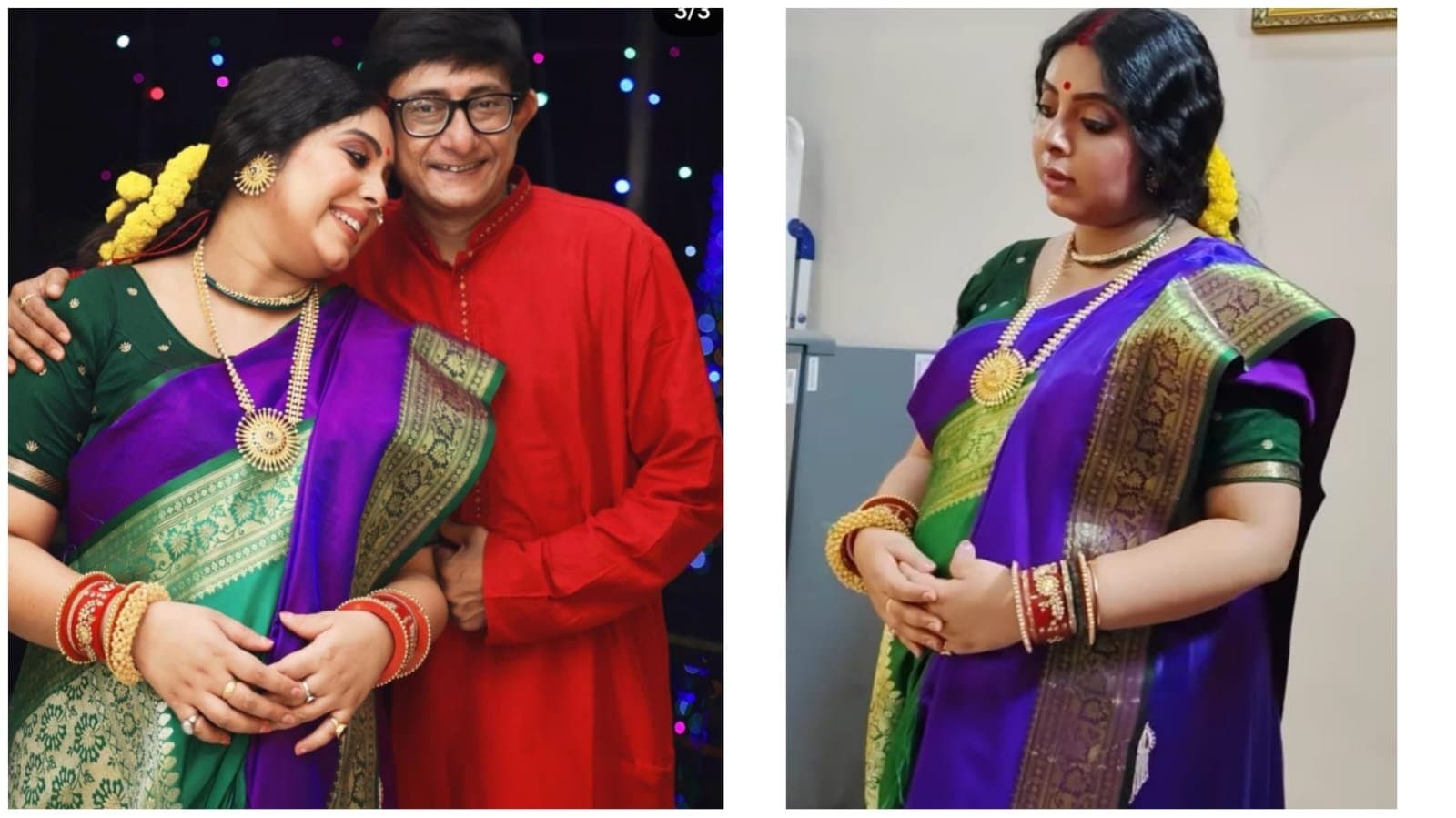 শাড়ির আঁচলে ঢাকা স্ফীতোদর, সমাজ মাধ্যমে ছবি দিয়ে কী বার্তা দিচ্ছেন শ্রীময়ী?