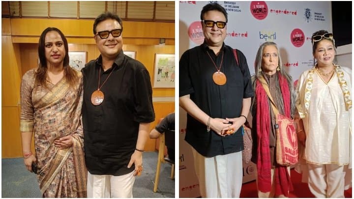 Sujoy Prasad Chatterjee: জনপ্রিয় ফ্যাশন ডিজাইনার ঋতু কুমারের সঙ্গে রেড কার্পেটে বাচিকশিল্পী সুজয়প্রসাদ চট্টোপাধ্যায় 
