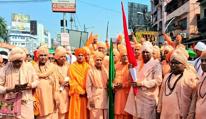 procession of bharat sevashram sangha