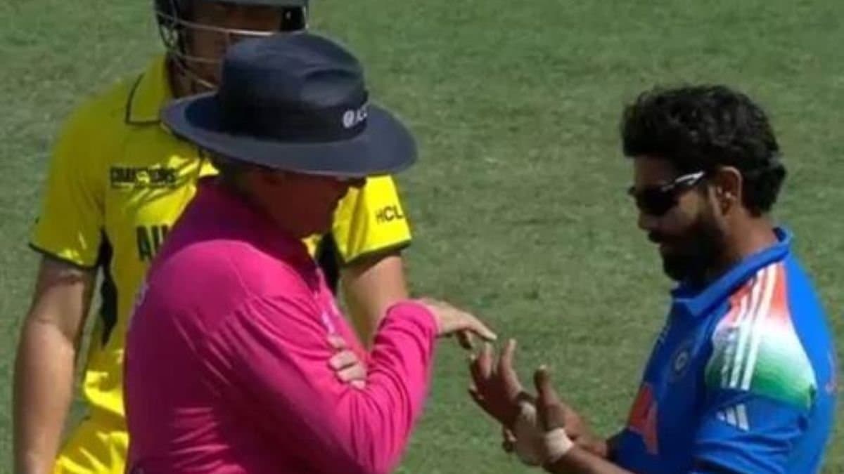 India vs Australia Champions Trophy 2025: Umpire forces Ravindra Jadeja to remove extra taping spt 