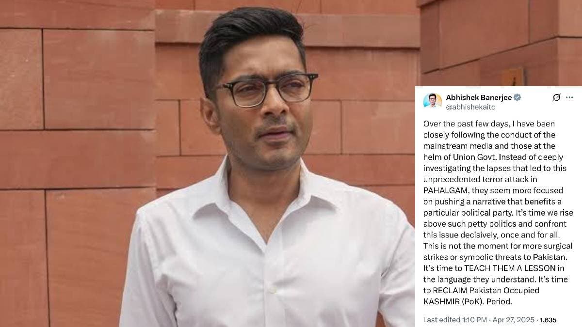 Its time to reclaim Pakistan Occupied Kashmir says Abhishek Banerjee on X
