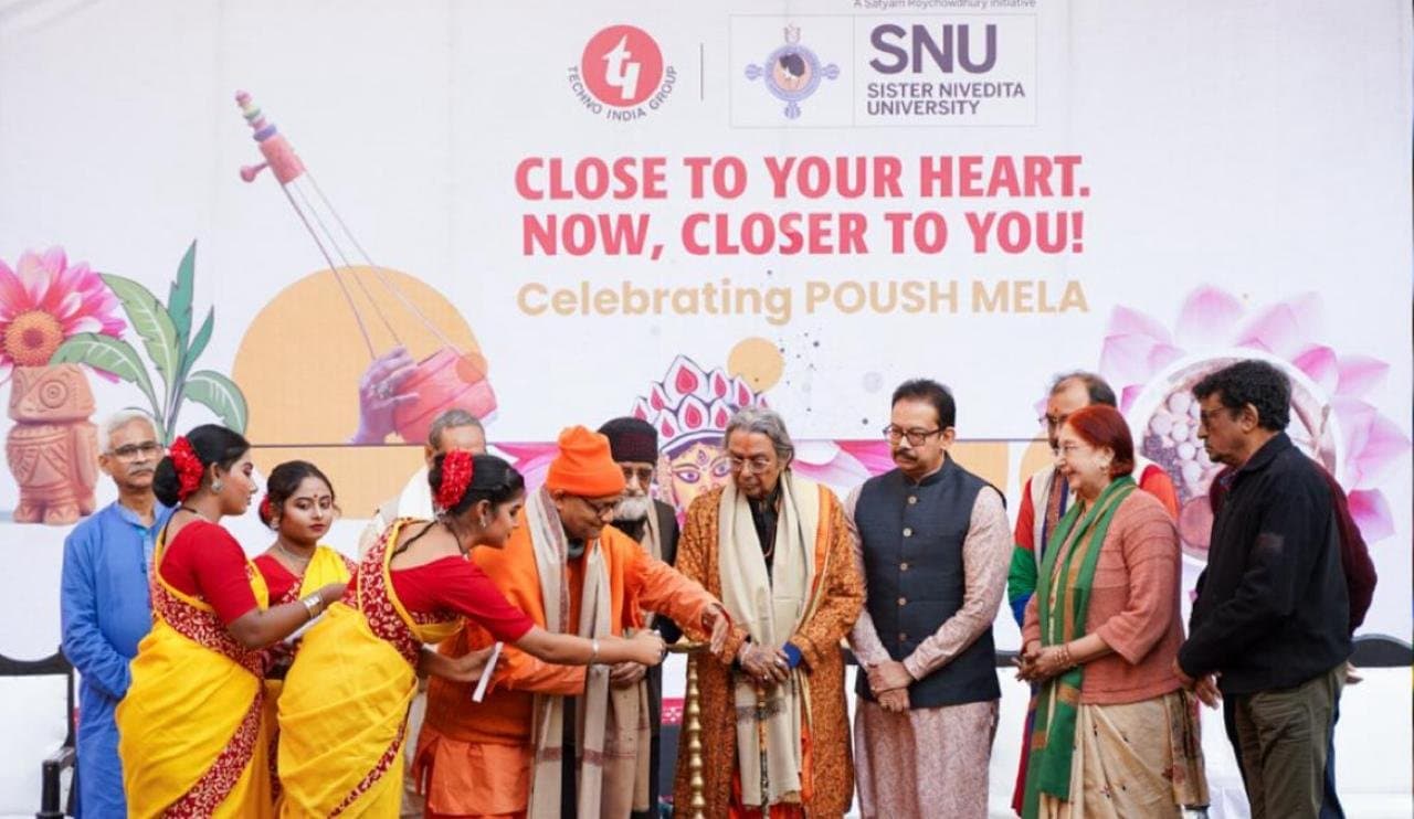 Glimpse of shantiniketan in snu poush Mela