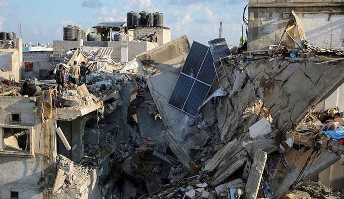 Israel again attack on Gaza city