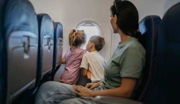 Children upto 12 years must be seated with parents in flight