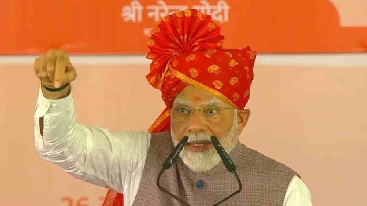 Prime minister Narendra Modi public rally in Rajasthan