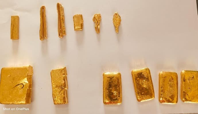 bsf seized gold, one arrest
