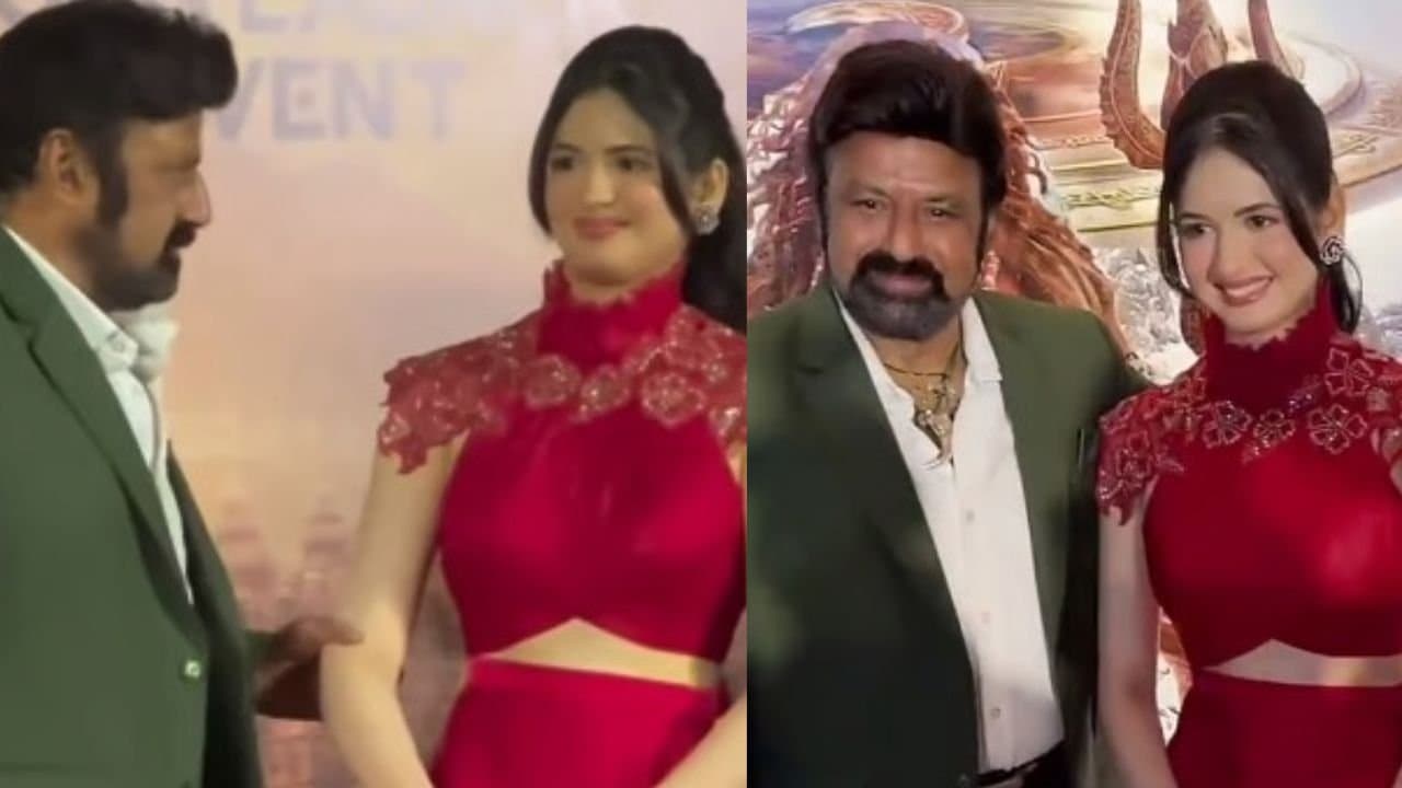 Nandamuri Balakrishna Pulls Harshaali Malhotra Towards Him To Pose For Pictures Netizens Are Upset With His Behaviour