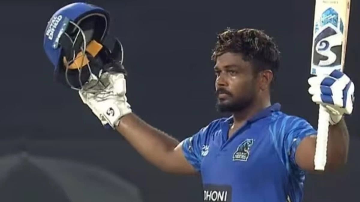 Sanju Samsons explosive form in the Kerala Cricket League including a rare achievement of 13 runs in a delivery 