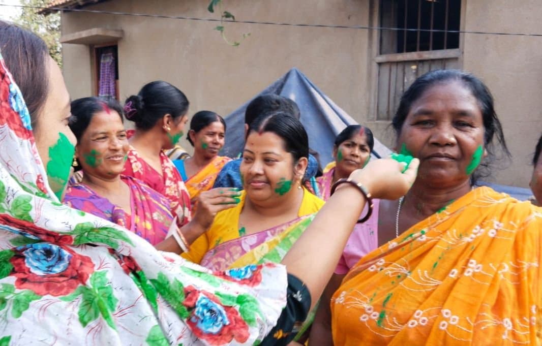 Workers celebrates after getting 100 days work dues