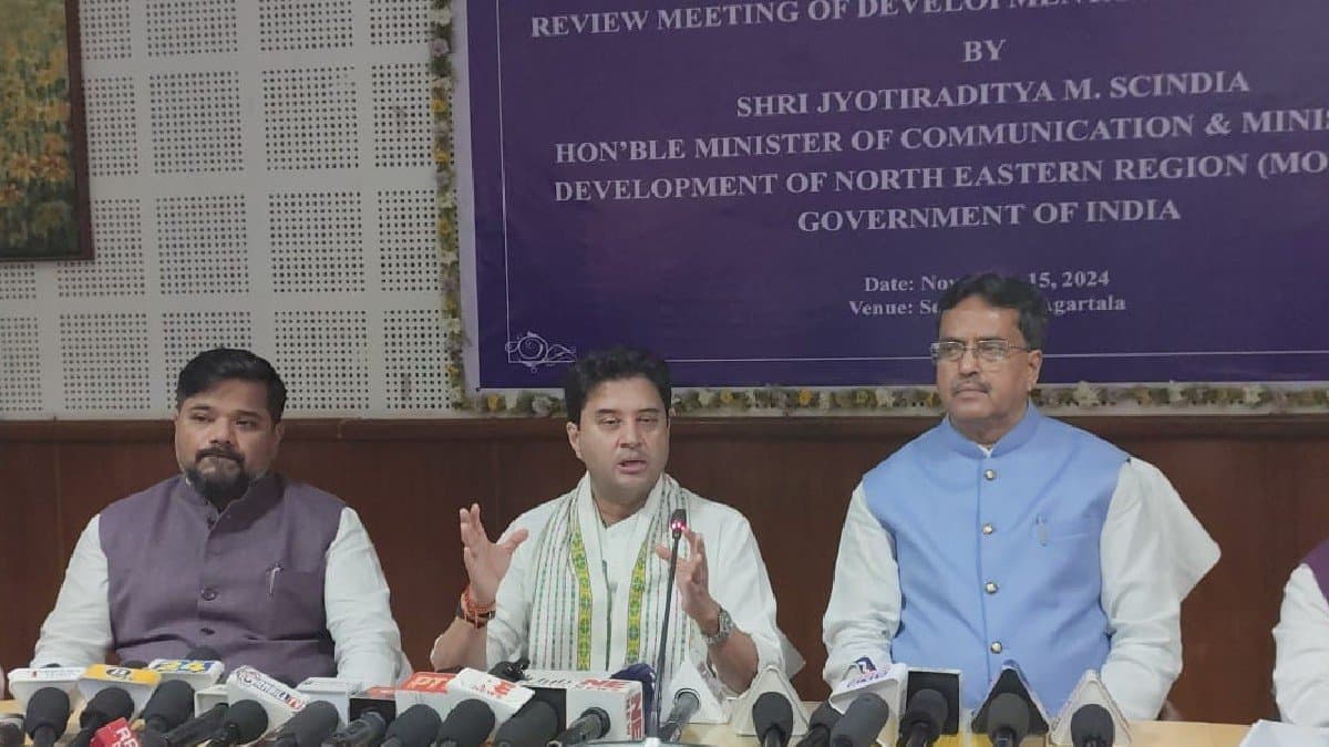 Union Minister Jyotiraditya M Scindia Reviews Tripura’s Development gnr