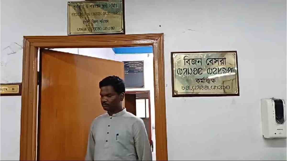 Nameplate of santhali language was established at zilla parishad on ol chiki script centenary 