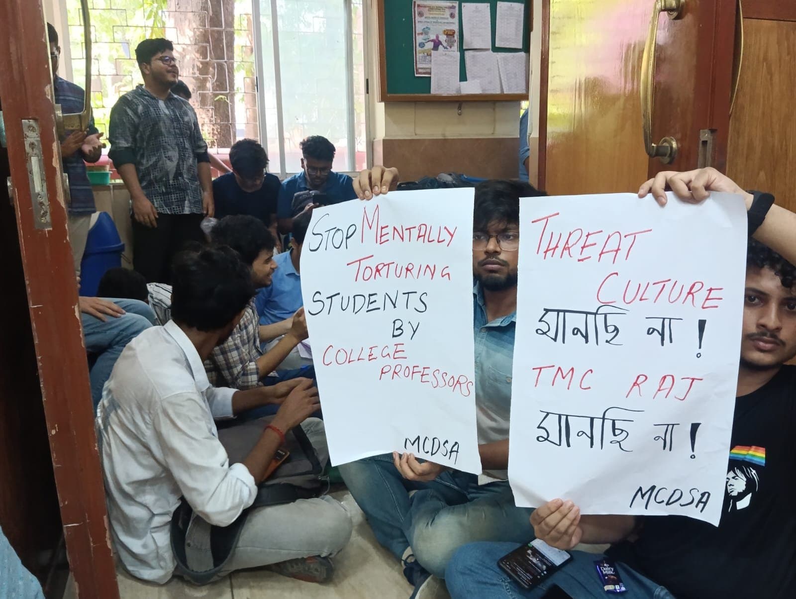 protest at Calcutta Medical College