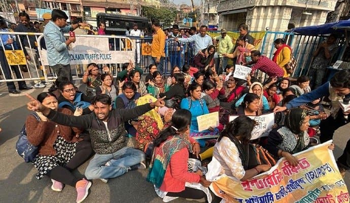 upper primary school candidates protest