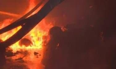 Fire in bantola plastic factory