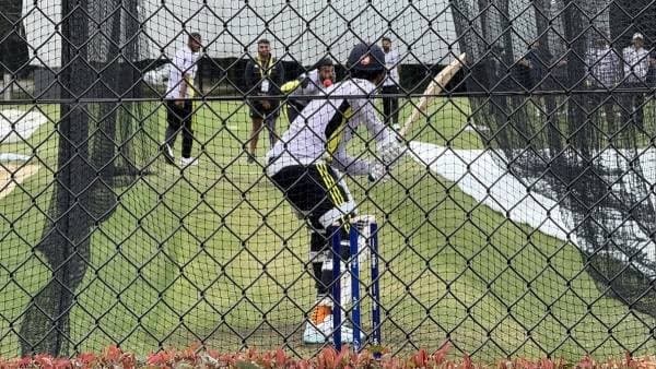 Rohit Sharma, shubman Gill bat despite rain, update on playing XI spt 