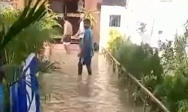 CM Mamata Banerjee kalighat house water logged due to high tide