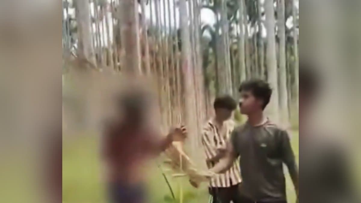 Karnataka Incident Tribal boy tied with tree red ant on body part video viral 