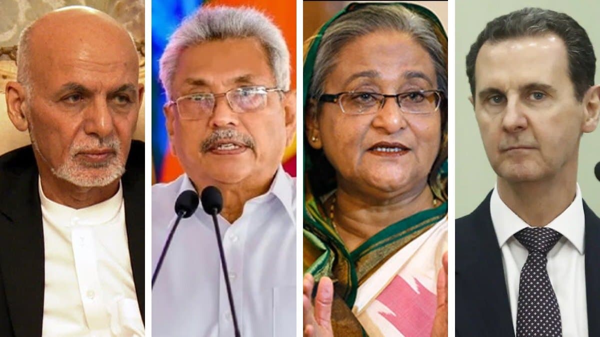 Ruling Leaders of which countries had to flee from their countries gnr