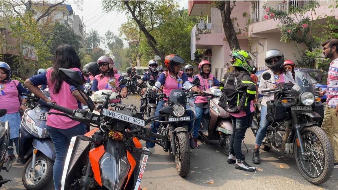 Humanity Ladies on Wheeler Rally in Cancer Awareness Message