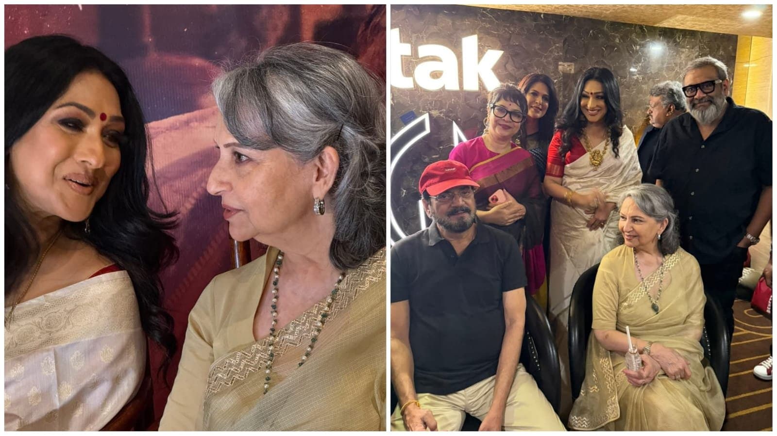 Premiere of bengali movie Puratawn which starring Sharmila Tagore and Rituparna Sengupta 