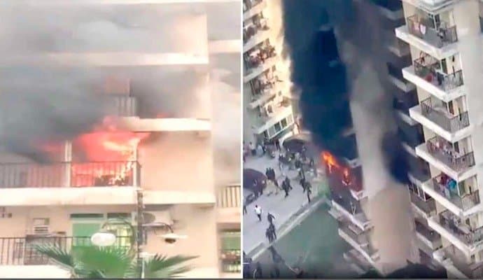 Massive fire at flat in Greater Noida