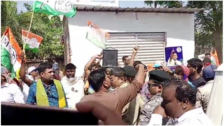 go back slogan against congress candidate adhir chowdhury