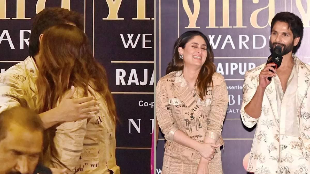 Shahhid Kapoor reacts on his reuniting with Kareena Kapoor on IIFA awards stage 