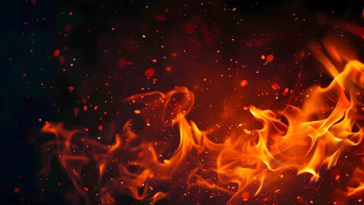 Fire breaks out at a factory at khardah