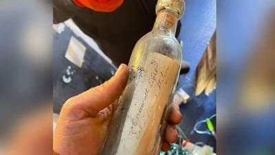 engineers discover a 132 years old message in a bottle at corsewall lighthouse_gnr