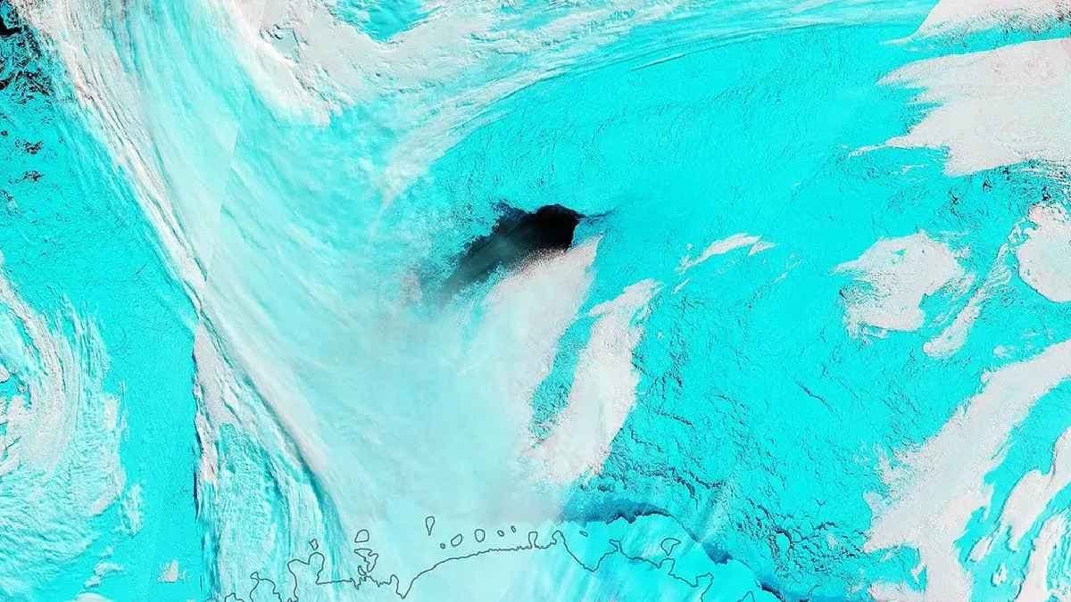 Massive black patch was spotted by NASA in the Antarctica sea ice