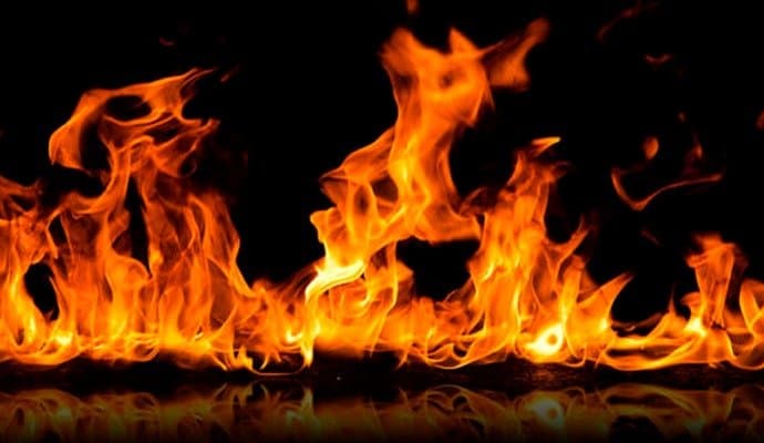 fire at plastic factory at nadia