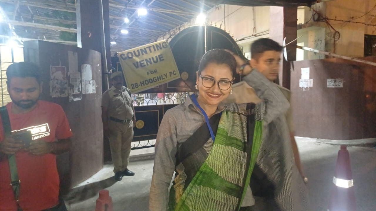 Rachana Banerjee at vote counting centre