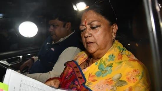 Several BJP MLAs at Vasundhara Raje's house