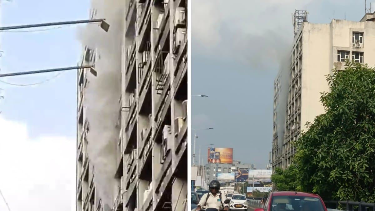 Fire caught on a multi storied building in Minto Park