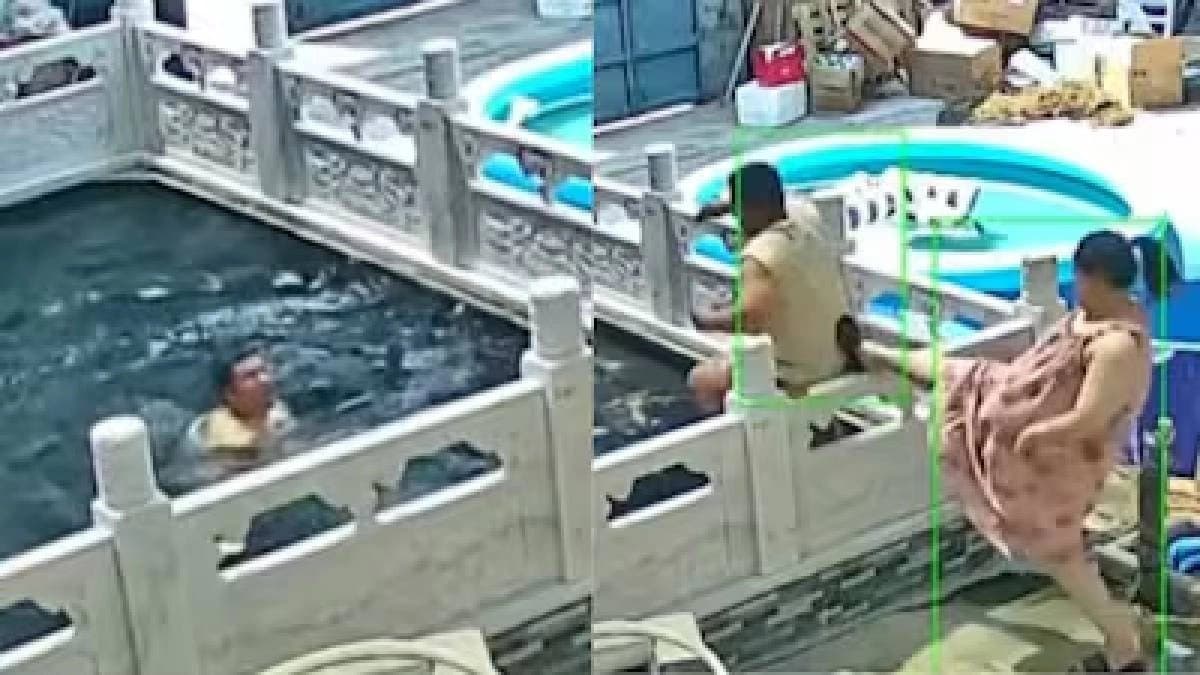  Pregnant Wife Kicks Man Straight Into Pond