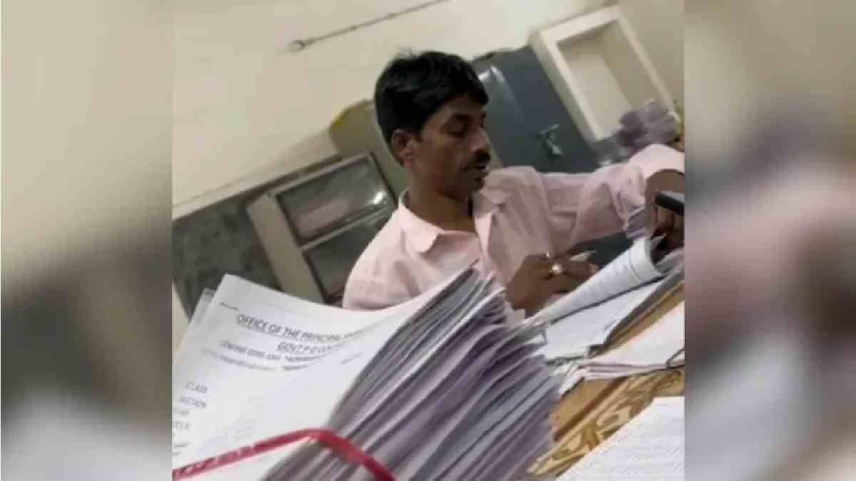 Peon Caught Evaluating Answer Sheets In Madhya Pradesh 