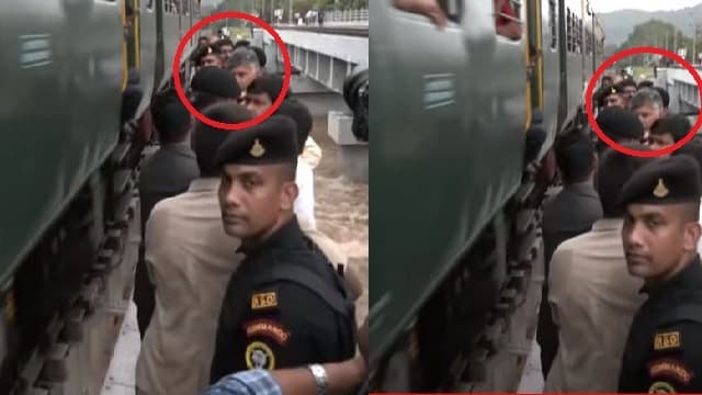 Andhra CM narrowly escapes getting hit by train gnr